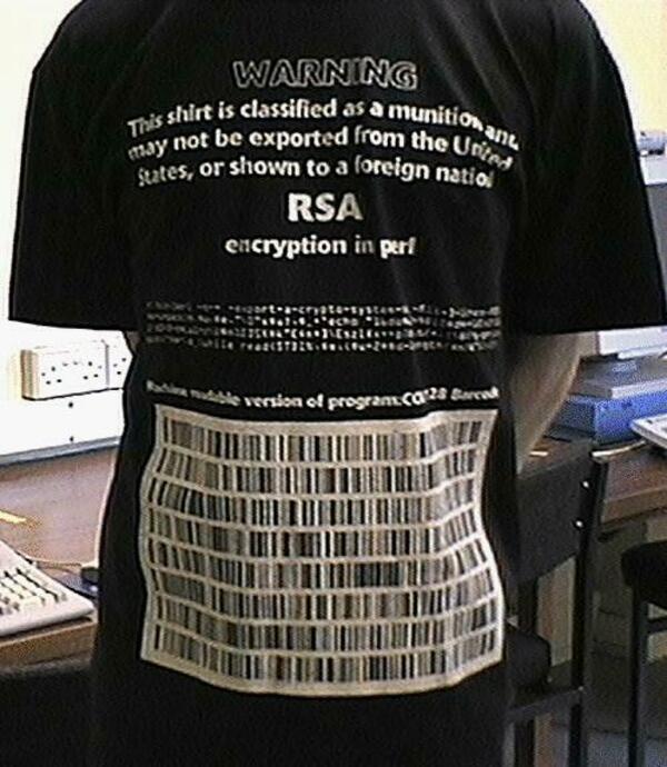 It was once illegal to export this t-shirt from the U.S. or show it to foreigners
